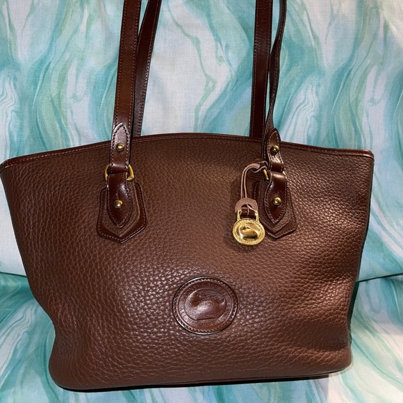 Dooney & Bourke Handbags - Small Stephanie bag in Brown with Brown trim